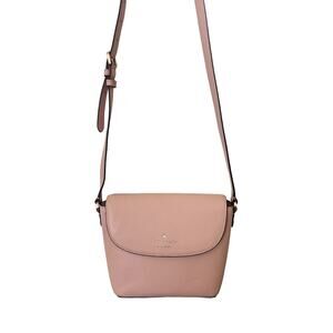 Kate Spade Emmie Flap Rose Smoke Pink Crossbody Purse Bag